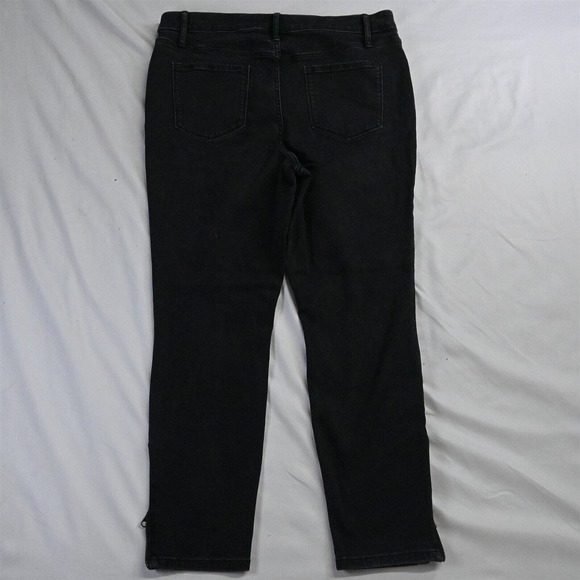Simply Vera by Vera Wang‎ 16 Skinny Ankle Zipper Black Stretch Denim Jeans - Picture 7 of 7